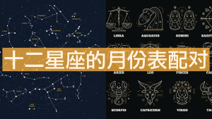 星座表十二星座查詢，十二星座的月份表配對！