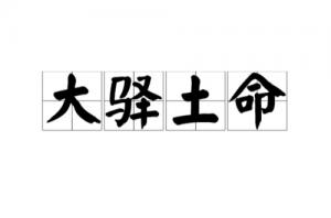 大驛土命是什么意思