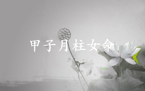 甲子月柱女命運詳解