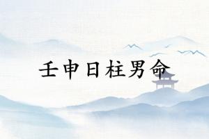 壬申日柱男命詳解