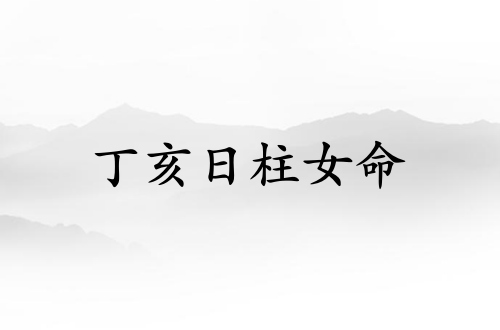 丁亥日柱女命運詳解