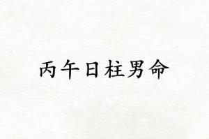 丙午日柱男命運詳解