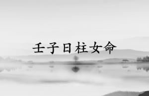 壬子日柱女命終身運勢