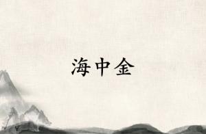 海中金見(jiàn)什么必成大器