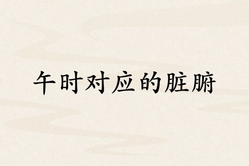 午時和哪個臟腑對應(yīng)