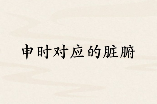 申時(shí)對(duì)應(yīng)哪個(gè)臟腑